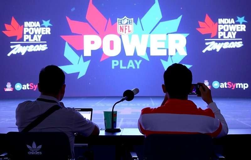 NFL India Power Play esports tournament with Indian players competing on stage in Hyderabad